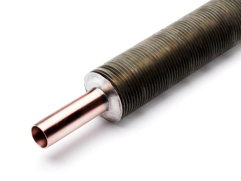 Soldered edge tension finned tube