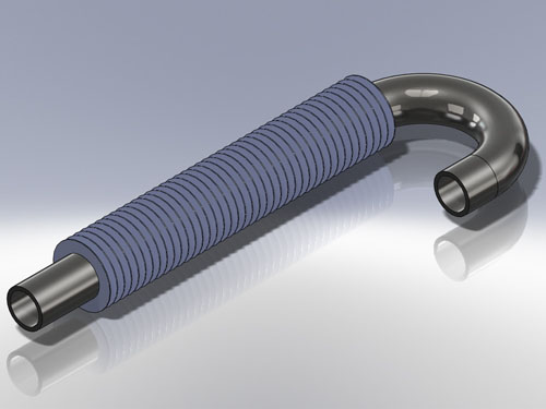 J bend finned tube