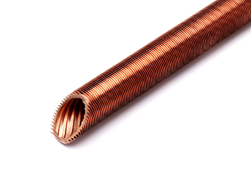 Rifled low finned tube